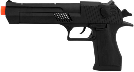 Boland Verkleed speelgoed Politie accessoires/wapen pistool 21 cm Zwart