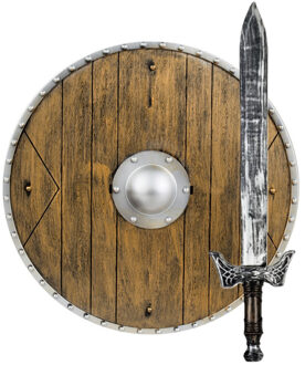 Boland Verkleed speelgoed Ridders/vikingen wapens - Schild/zwaard - kunststof - volwassenen
