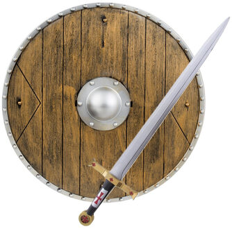 Boland Verkleed speelgoed Ridders/Vikingen wapens - Schild/zwaard - kunststof - volwassenen