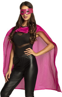 Boland Verkleedcape En -Masker Superheld Dames Roze