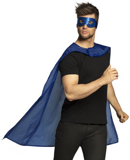 Boland Verkleedcape En -Masker Superheld Unisex Blauw