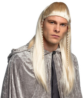 Boland Verkleedpruik met stijl haar - heren - blond - Elf/fantasy - Carnaval - lang haar