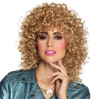 Boland Verkleedpruik voor dames - blond - Jaren 80/90/Western/fantasy - Carnaval - lang haar - Lizzy