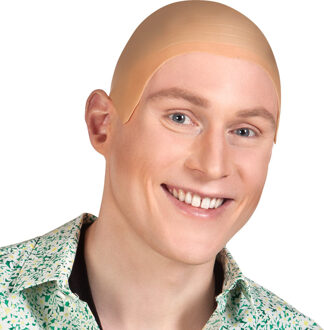 Boland Verkleedpruik voor heren en dames - Kale Kop kapje - bloot hoofd - huidskleur