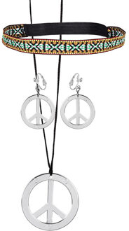 Boland Verkleedset Hippie Dames 3-delig