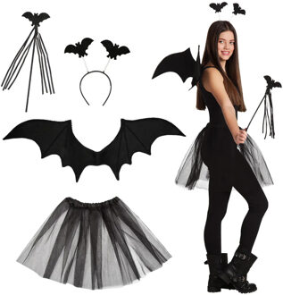 Boland Verkleedset Vleermuis Dames Zwart Polyester One-size