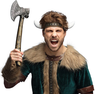 Boland Viking Bijl - kunststof - 49 cm - carnaval verkleed speelgoed wapens