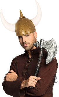 Boland Viking verkleedkleding set - 2 delig - heren - helm met hoorns - Hakbijl van 46 cm