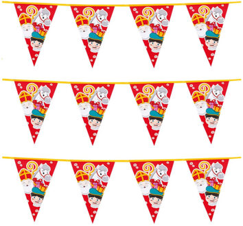 Boland Vlaggenlijnen Sinterklaas - 6x - 6 meter - feestversiering - Welkom Sint en Piet