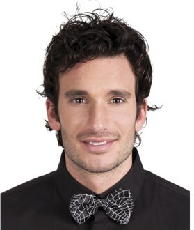 Boland vlinderstrik - zwart - spinnenweb - halloween - carnaval - horror thema Multi