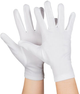 Boland Voordelige verkleed handschoenen kort model - wit - volwassenen - mime/kerstman/sinterklaas/fantasy