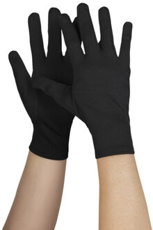 Boland Voordelige zwarte verkleed handschoenen kort voor volwassenen