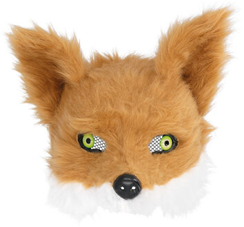 Boland Vos dieren verkleedmasker - pluche - volwassenen - Horror/halloween - carnaval - half gezicht