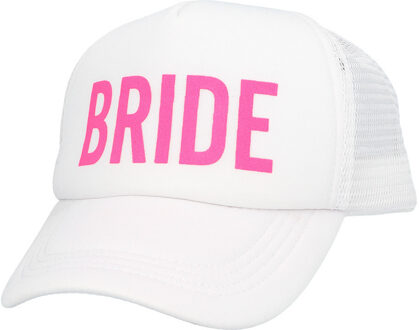 Boland Vrijgezellenfeest baseballcap/petje - Bride - wit - dames - polyester