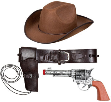 Boland Western cowboy verkleed set - 3-delig - sherriff - wilde westen - volwassenen
