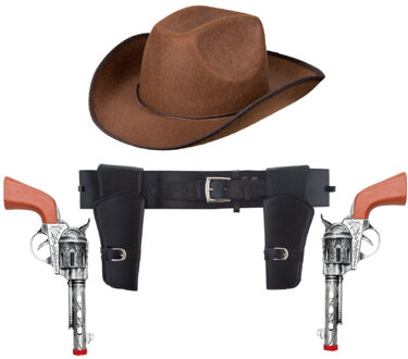 Boland Western cowboy verkleed set - 4-delig - sherriff - wilde westen - volwassenen