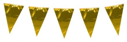 Boland XXL vlaggenlijn goud 10 meter Goudkleurig