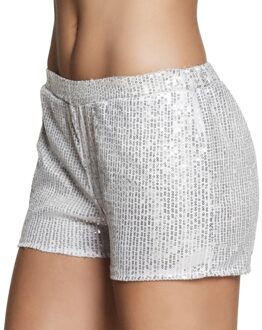 Boland Zilveren hotpants met pailletten