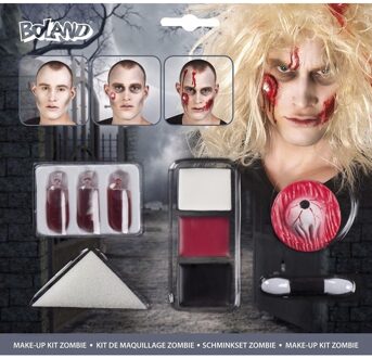 Boland Zombie Halloween schmink set met bloed capsules - met accessoires - kind en volwassenen Multi