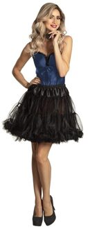 Boland Zwarte lange petticoat voor dames - Petticoats