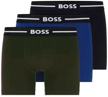 Bold Brief Boxershorts Heren (3-pack) zwart - blauw - groen - XXL