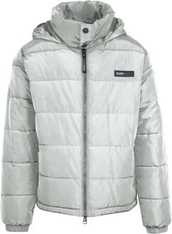 Bold Ruglogo Gevoerde Grijze Jas Grijs