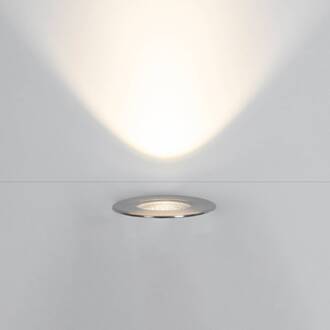 Boled inbouwlamp, Ø 11 cm, 12 W roestvrij staal