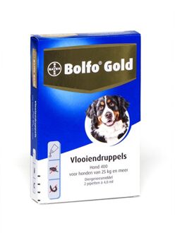 Bolfo Gold 400 Anti vlooienmiddel - Hond - >25 kg - 2 pipetten