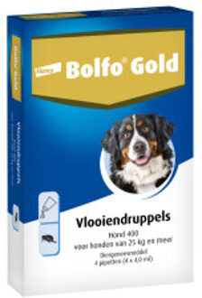 Bolfo Gold 400 Anti vlooienmiddel - Hond - >25 kg - 4 pipetten