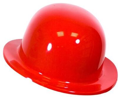 Bolhoed rood plastic kindermaat Rood - Zalm