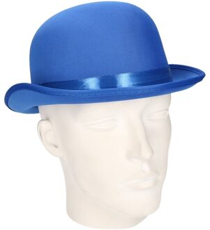 bolhoed voor volwassenen - blauw - Carnaval verkleed clown kostuum hoedje