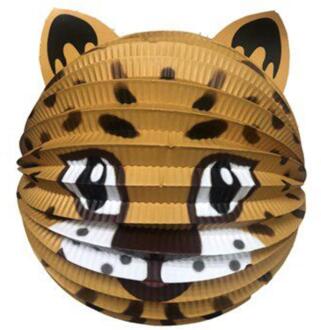 Bollampion panter Ø20cm bruin
