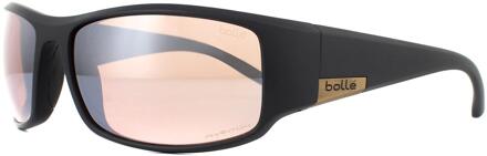 Bollé wrap heren mat zwart metaal bruin fantoom bruine pistool kat zonnebril - One Size