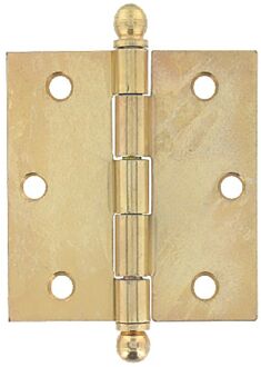 Bolscharnier - Messing Verzinkt Staal - 75x75 Mm - 3 Stuks