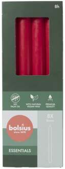 Bolsius Dinerkaarsen Bolsius box rood - set van 8 - ø2x23 cm