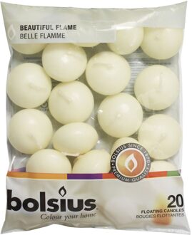 Bolsius Drijfkaars zak a 20 Ivoor wit
