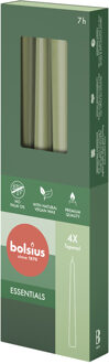 Bolsius Essentials Gotische Kaarsen 245/24 Fresh Olive 4 Stuks In Verpakking groen