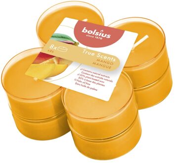 Bolsius Geur Maxitheelichten 8 Uur Pak A 8st True Scents Mango amandel