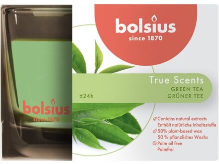 Bolsius Geurglas 63/90 True Scents Green Tea Groen