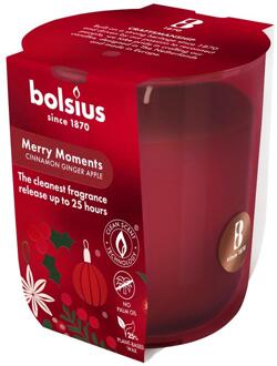 Bolsius Geurglas Merry Moments 80/73 rood
