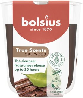 Bolsius Geurglas True Scents Oud Wood 80/73