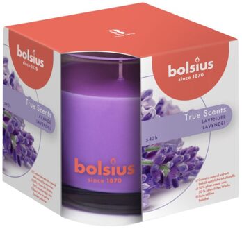 Bolsius Geurkaars True Scents Lavendel 9,7 Cm Glas/wax Paars