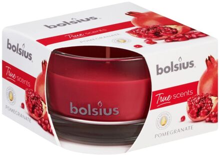 Bolsius geurkaars True Scents Pomegranate 8,2 cm wax rood