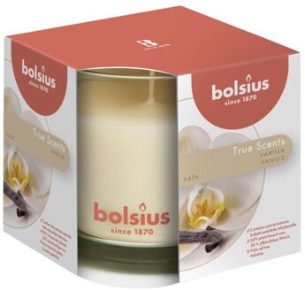 Bolsius Geurkaars True Scents Vanilla 9,7 Cm Glas/wax Wit