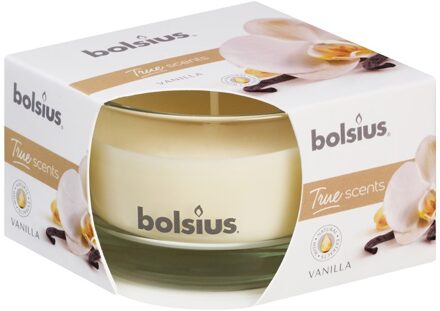 Bolsius geurkaars True Scents - Vanille - 8 cm Wit