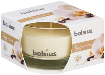 Bolsius geurkaars True Scents - Vanille - 8 cm Wit