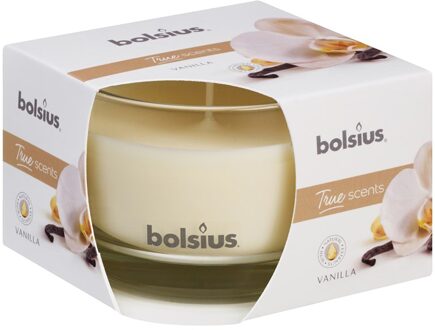 Bolsius Geurkaars True Scents Vanille 9,2 Cm Glas/wax Wit