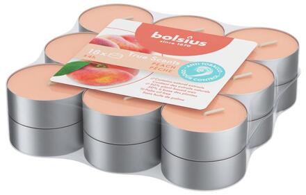 Bolsius Geurtheelichten 4uur True Scents Peach Verpakt Per 18 Stuks oranje