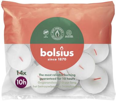 Bolsius Maxi licht wit 10h zak a 14st