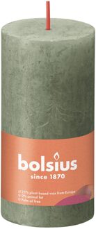 Bolsius Rustiek Stompkaars 100/50 Fresh Olive- Fris Olijf groen